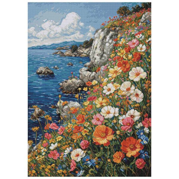 Набор для вышивания нитками Luca-S, Запах лета, 27х38 см