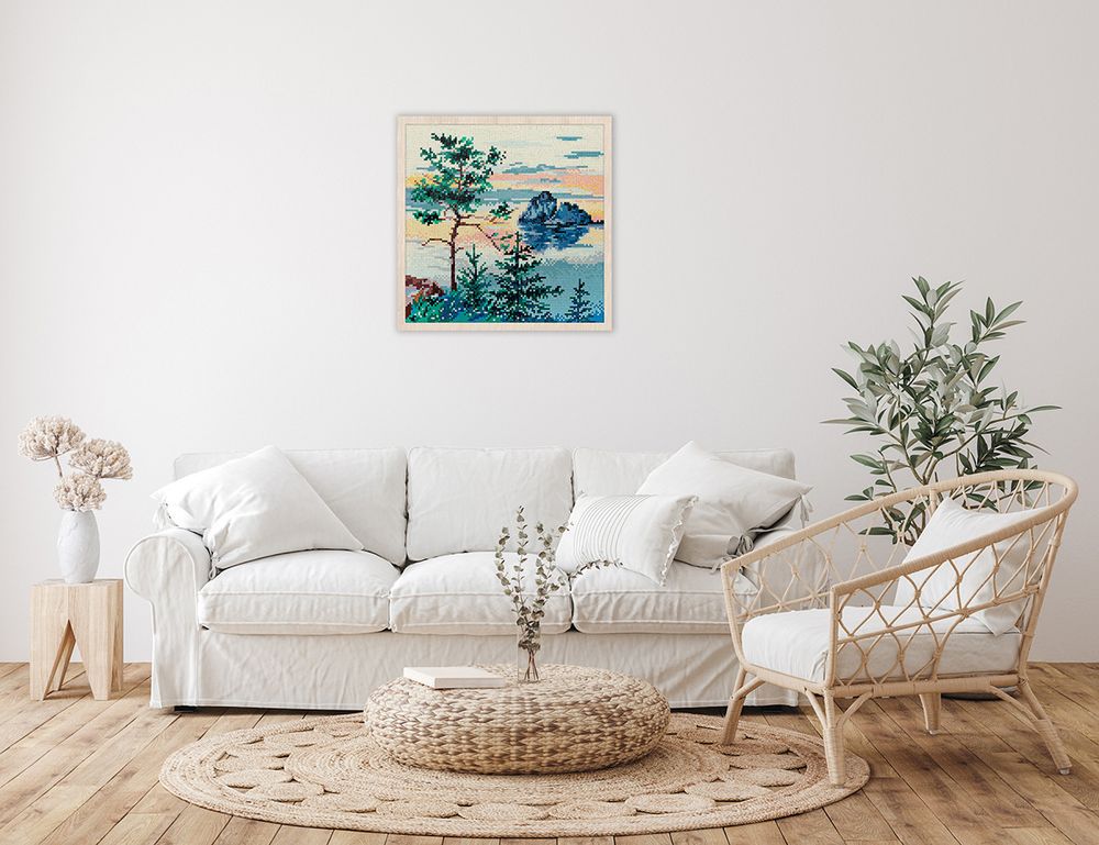 Алмазная (кристальная) мозаика Фрея, Красоты Байкала, 25х25 см