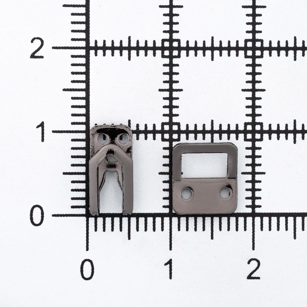 Крючки пришивные декоративные 15х7 мм, pewter, 10 шт