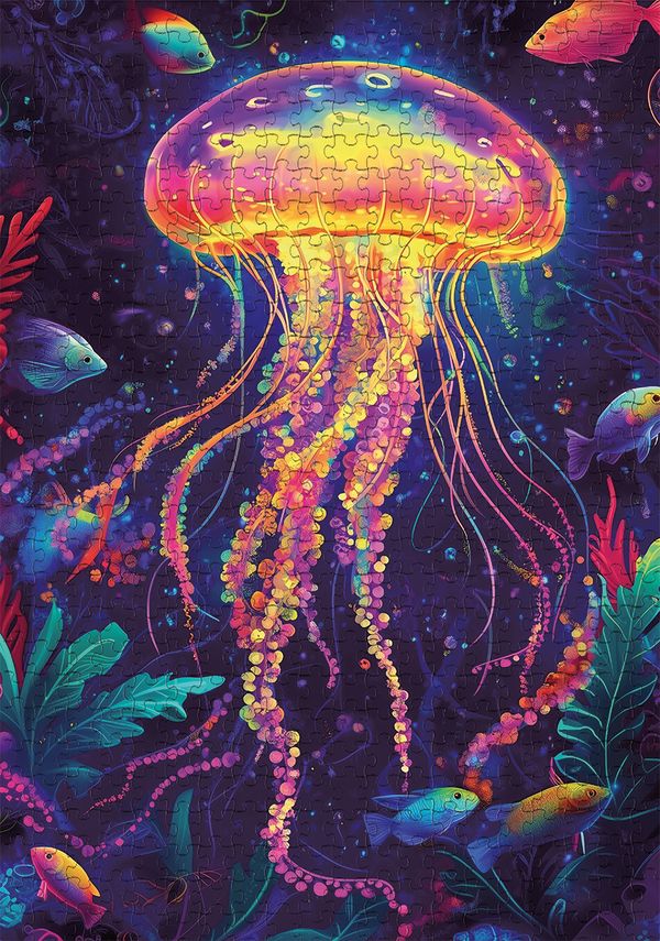 Пазл 500 элементов, PZL-500/92 Неоновая медуза, Фрея