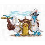 Набор для вышивания нитками МП Студия, Прямо по курсу 12х17см