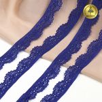 Кружево эластичное (стрейч) 8031 15мм цв.F223 синий ультрамарин, 50м, Kruzhevo