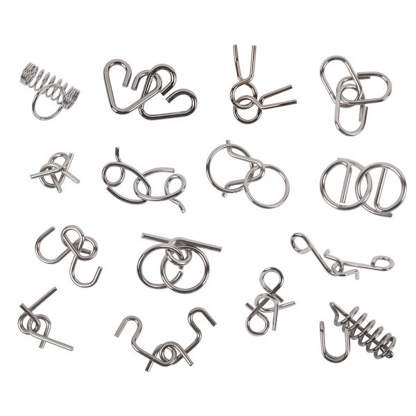 Набор металлических головоломок, 1 шт, 15 шагов к гениальности №2 30 элемент, Delfbrick DLM-52