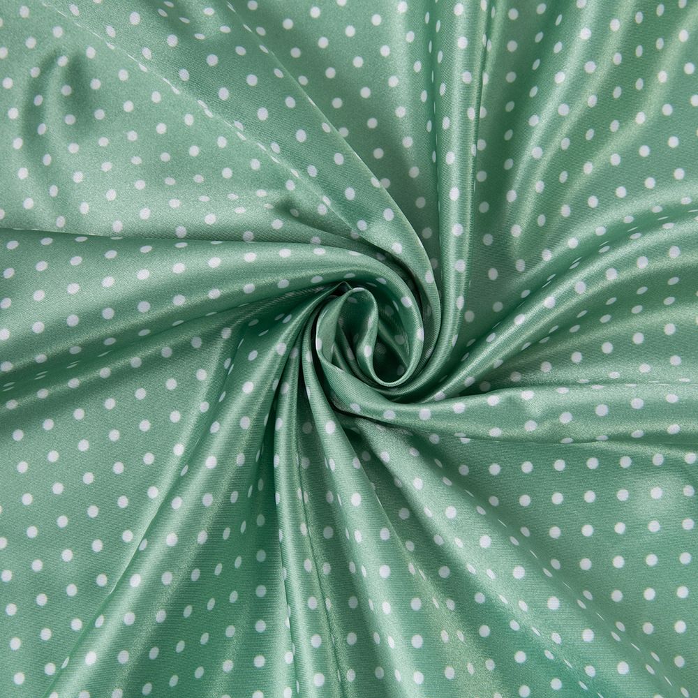 Ткань блузочная Poly satin 75 г/м², 200х145 см, 13 морская волна/ белый, Gamma PSS-002