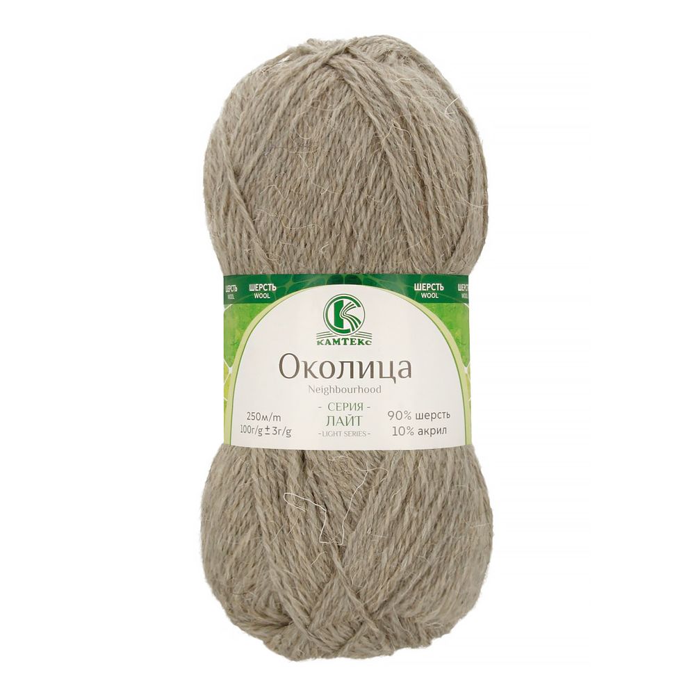 Пряжа Камтекс Околица / уп.5 мот. по 100 г, 250 м, цв.169 серый