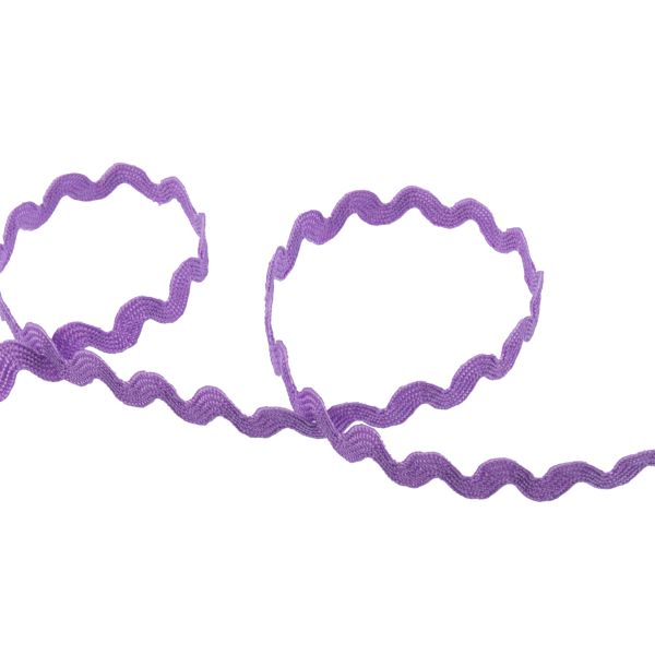 Тесьма отделочная зигзаг 9 мм, / 20 метров, сиреневый, Blitz