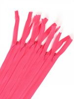 Молния потайная (скрытая) Т3 (3 мм) 1 зам., н/раз., 50 см, цв.F338 ярк.розовый, 50 шт, Mzip