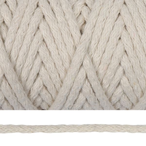 Шнур круглый х/б ⌀5.0 мм / 50 метров, 2112 неокр. хлопок