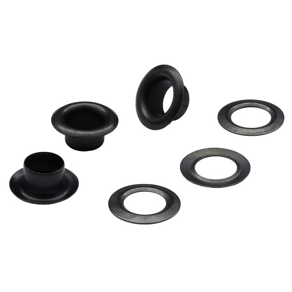 Люверсы металл ⌀_6.0 мм (внутр.), черный, 100 шт, S090814, BIG