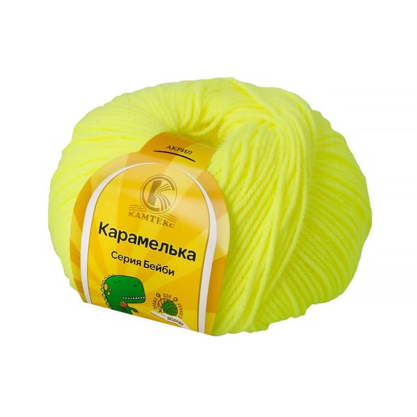 Пряжа Камтекс Карамелька / уп.10 мот. по 50 г, 175 м, цв.236 салат неон
