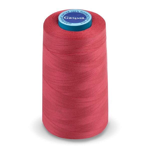Нитки универсальные Gamma 50/2, 4570 м (5000 ярд) / 1 кат., 162 красно-розовый