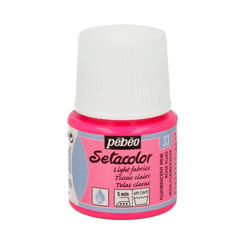 Краска для светлых тканей Setacolor 45 мл 329-033 розовый флуоресцентный, Pebeo