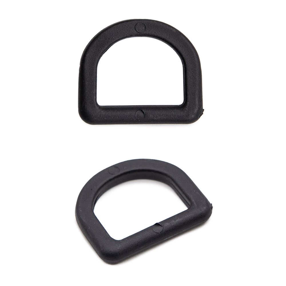 Полукольцо 25мм (35х30мм) пластик (ПП), чёрный, ПК-25, 100 шт