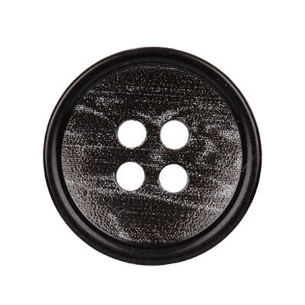 Пуговицы 4 прокола костюмные 15 мм, 24 шт, А008 черный, Blitz DRN 0015