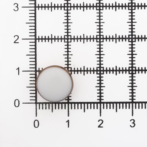 Пуговицы на ножке 18L (11мм), металл (White/G (белый/золото)), MEs-2013, 36 шт