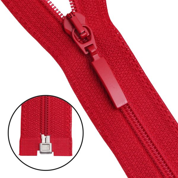 Молния спираль (витая) Arta Т5 (5 мм) 1 зам., разъем., 70 см, цв. 519 красный, уп.5 шт