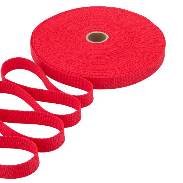 Стропа (ременная лента) 20 мм / 25 метров, [11-11.2 г/пог.м], рис.8619(8814), красный, С3617Г17