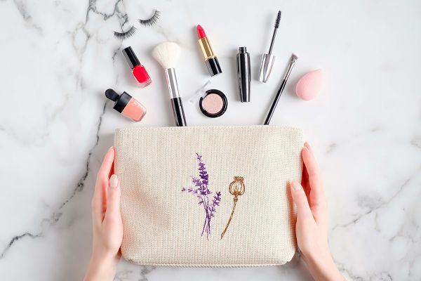 Набор для вышивания нитками Panna Живая картина JK-2283, Мак и лаванда, 5.5х12.5 см