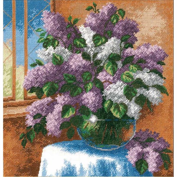 Набор для вышивания нитками РС Студия, Сирень 30х30 см