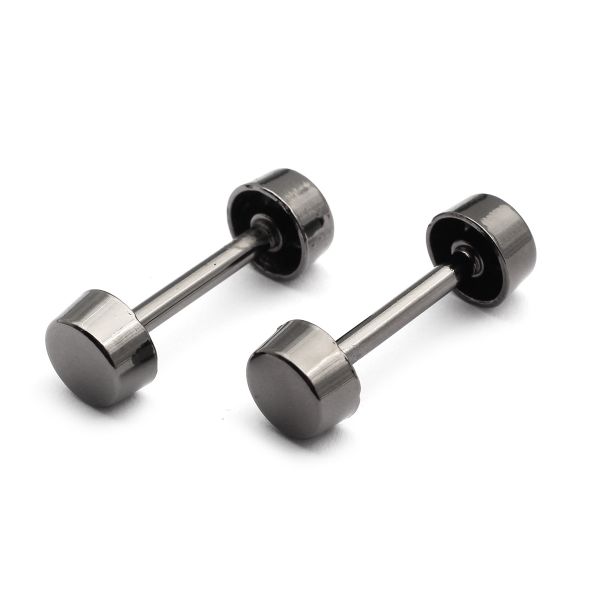 Шпилька для сумки металл L-20мм/10мм с таблеткой ⌀10мм, черный никель ГР, 66789, 10 шт