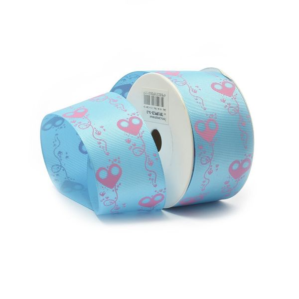 Лента репсовая (в рубчик) с рисунком, ЛРР.ZX-14.3, 4 см, 12, уп. 9,14 м