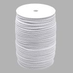 Шнур круглый х/б ⌀5.0 мм / 100 метров, 01 белый