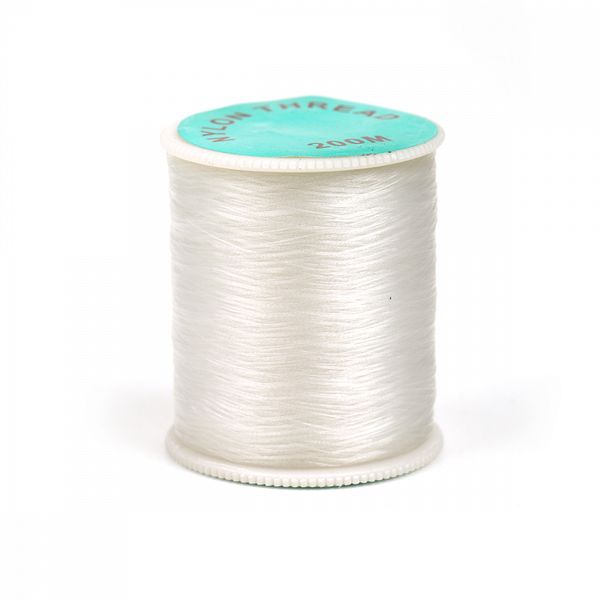 Нить прозрачная (мононить) 0.15 мм / 12 кат. по 200 метров, белый, Ideal