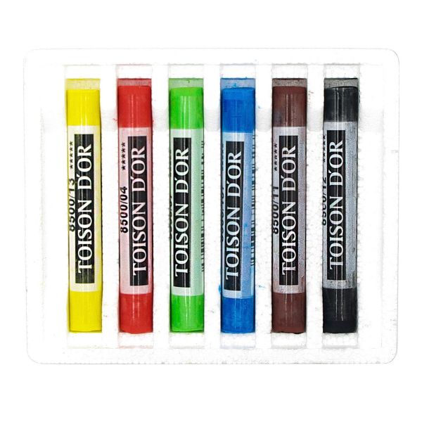 Пастель художественная мягкая 6 цв, KOH-I-NOOR Toisodor, круглая в картонной коробке 8511006003SV