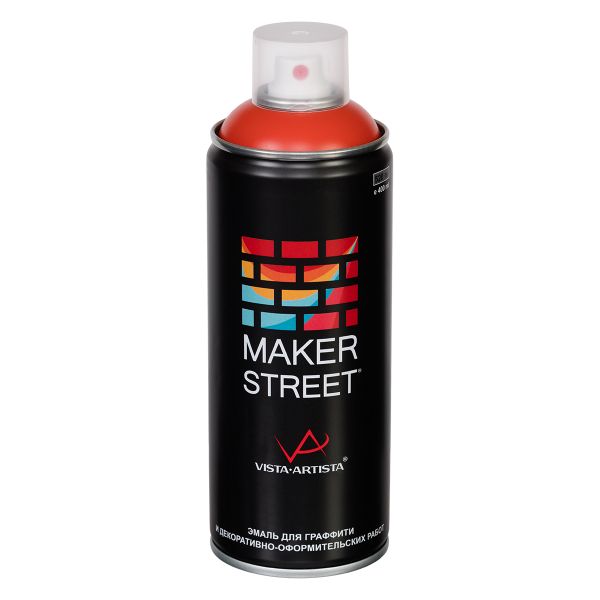 Эмаль для граффити 400 мл, 207 Китайский красный, Makerstreet, MS400