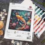 Набор для вышивания нитками Luca-S, Подводная морская жизнь, 25х25см