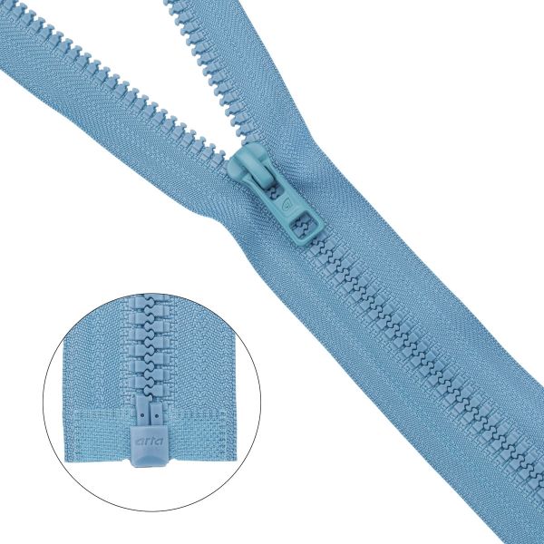 Молния трактор Arta Т6 (6 мм) 1 зам., разъем., 65 см, (2076), A903 голубой, НОВЫЙ МАТОВЫЙ ЗАМОК, уп.5 штук