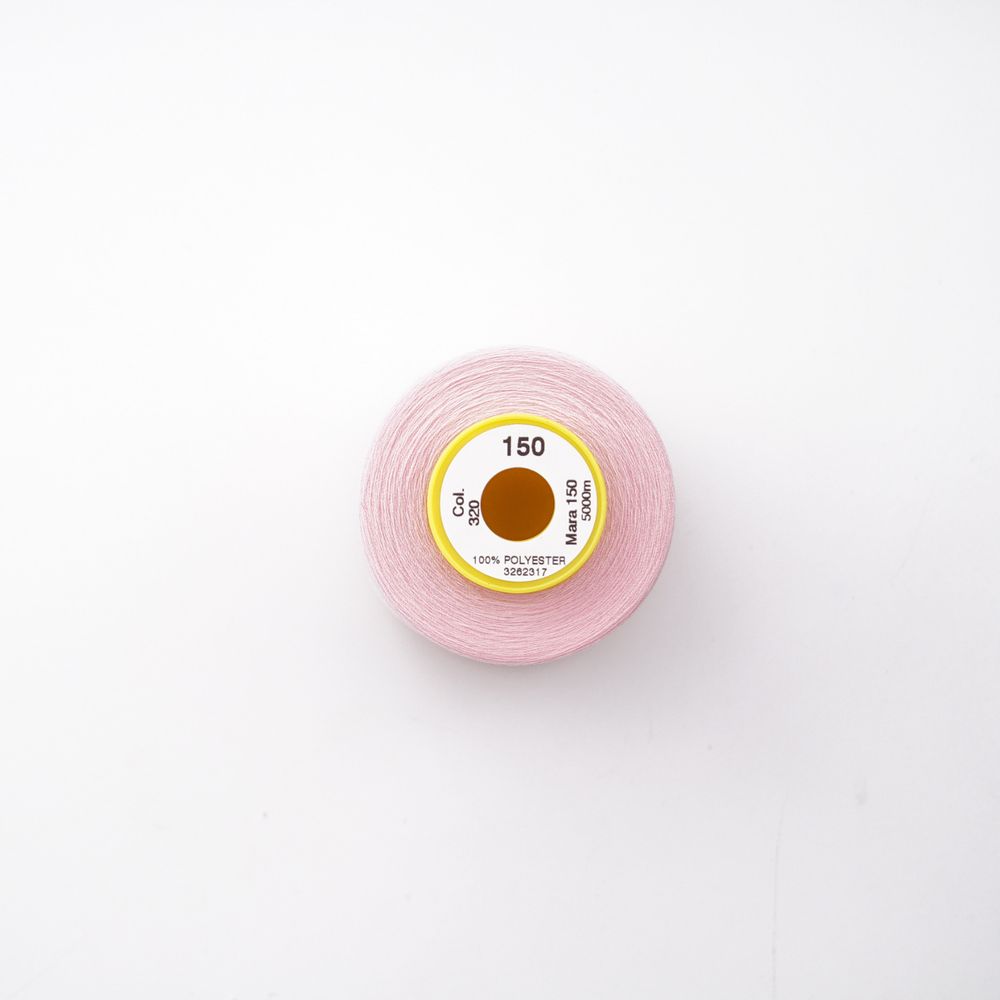Нитка особо тонкая Gutermann Mara №150 (150/2), 5000 м, 713961, цв. 320 зефирно-розовый, 1 катушка