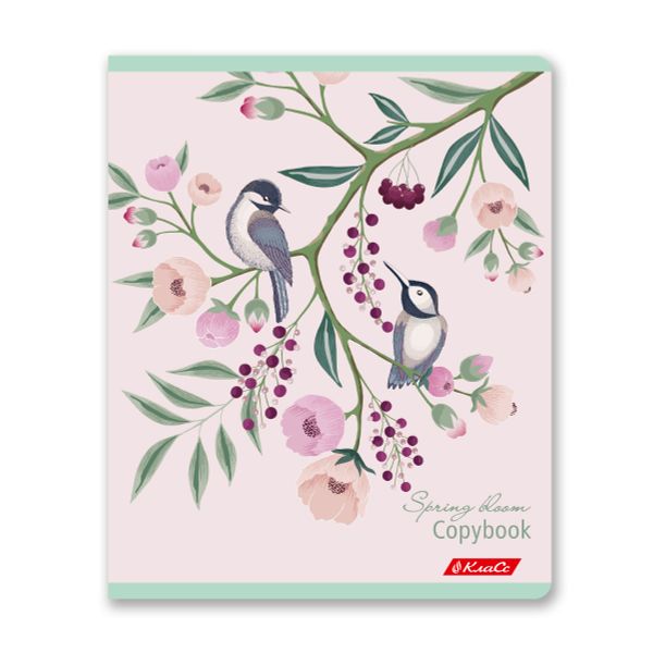 Тетрадь ученическая общая, софт-тач ламинация, A5+ 96 л. на скобе 60 г/м², белизна 100%, 5 шт, клетка в термоусадочной пленке, 000787 Розовая дымка, Светоч 96ТЕТк-006