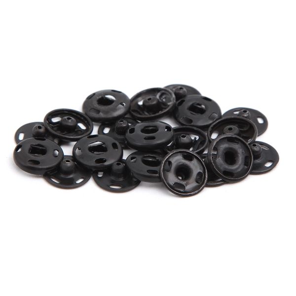 Кнопка пришивная металл ⌀11.0 мм, сталь, черные, 10 шт, Pony