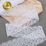 Кружево гипюр (плетёное) 95 мм, TR.8G8297 цв.01 белый уп.9м, Kruzhevo