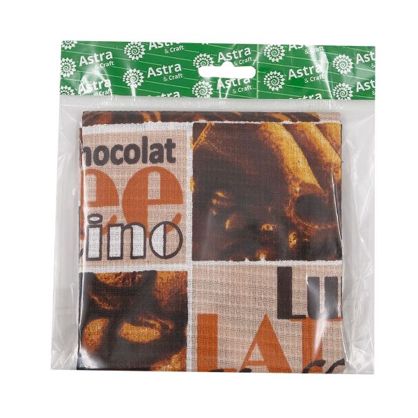 Полотно вафельное набивное арт 60 рис 5359 вид 1 Кофе 50х50см, Astra&Craft