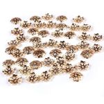 Шапочка для бусин, 8мм 50 шт в упак, Астра, Золото