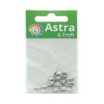 Шапочка для бусин, 6,5мм 50 шт в упак, Астра, Никель