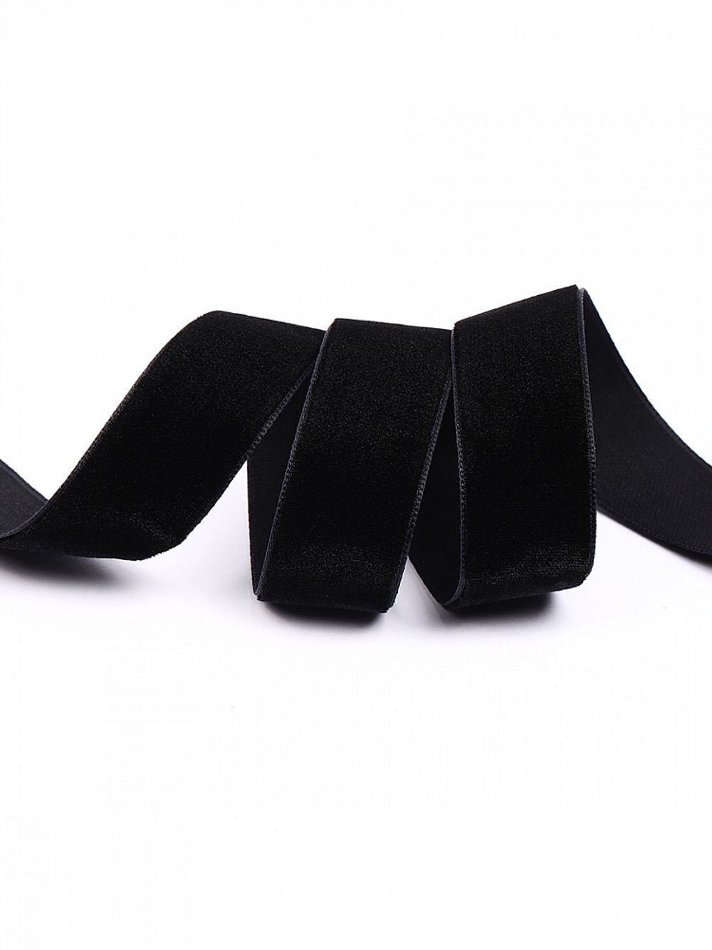 Лента бархатная (тесьма) 20.0 мм / 22.86±1 метров, арт.20VR03 нейлон цв.черный