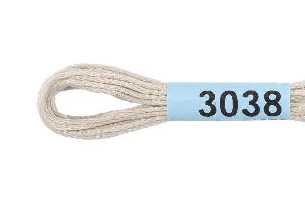 Мулине Gamma 100% хлопок, цв.3038 бл.серый, 24 мотка по 8 метров