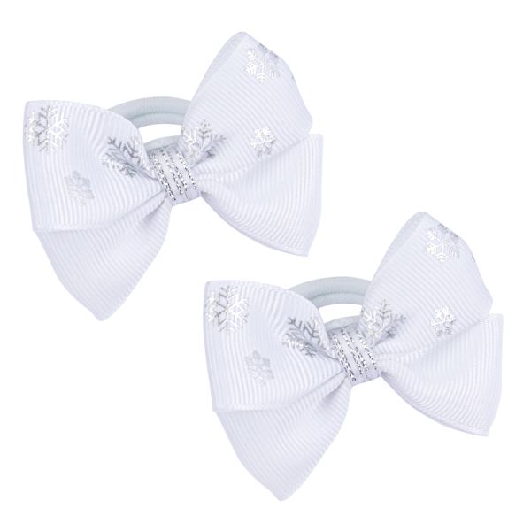 Набор резинок для волос, 10 шт, №01 белый-снежинки, Cherry Mary DR07038