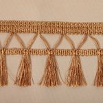 Бахрома отделочная 70.0 мм / 10 метров, с кисточками, 6154-0419 цв.6367, цв.коричневый