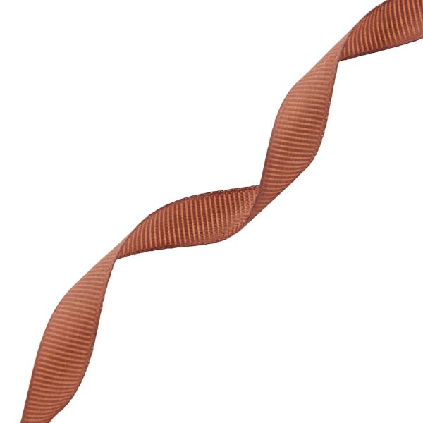 Лента репсовая (в рубчик) 12.0 мм, 074 коричневый, уп.18,28 м