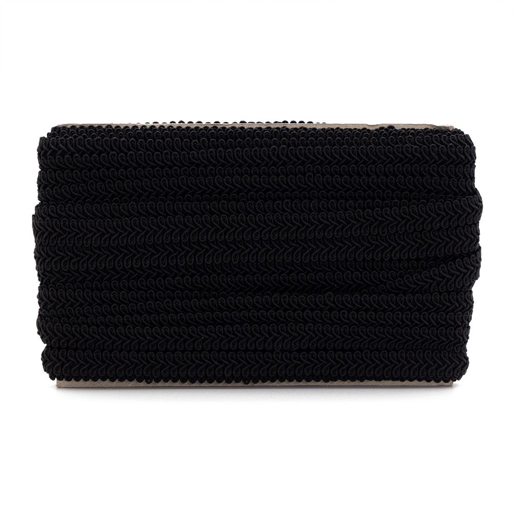 Тесьма отделочная Шанель 13 мм, 25 м, SR034 черный