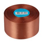 Лента атласная 1-сторонняя 50.0 мм / 33±2 метра, 037 св.коричневый, Gamma