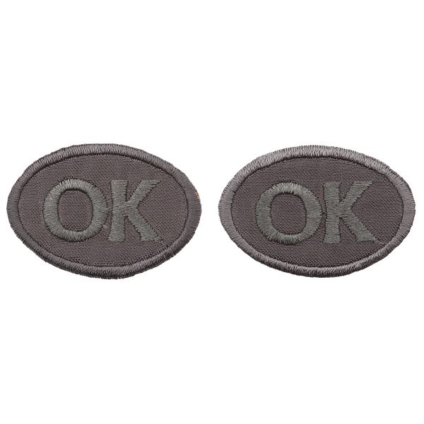 Термоаппликация Овал ОК 5х3см, уп., 2 шт, цв.серый