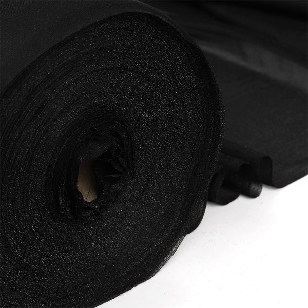 Дублерин эластичный 42 г/м², черный, шир.150см, 100м