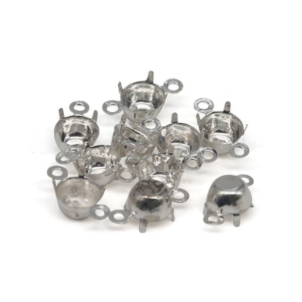 Цап для страз пришивной, 5 мм, 10 шт/упак, Astra&Craft (серебро) 4AR2046