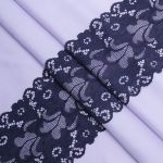 Кружево бельевое эластичное 150 мм / 3.4 метра, цвет темно-синий