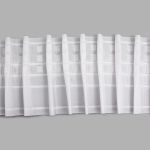 Лента (тесьма) шторная: сборка параллельная (1:2) 128 мм / 50 метров, (3 ряда петель, 5 шнура), белый, 13120-S